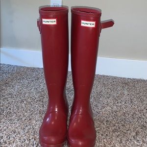 Red Hunter Rainboots